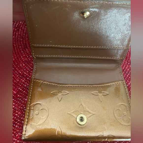 Louis Vuitton Monogram Mat Ludlow Coin Case Compact Wallet Ambre Gold - Picture 8 of 9